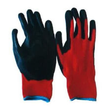 13G Red Polyester Liner Black PU Work Glove (5537R)